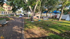  تعقيب البلدية بعد فكّ مخيّم الصمود في الحديقة العامة بيافا 